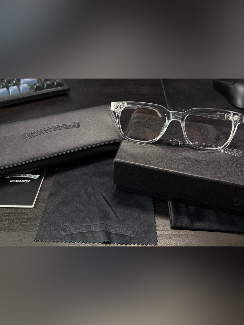 Clear Chrome Hearts Glasses